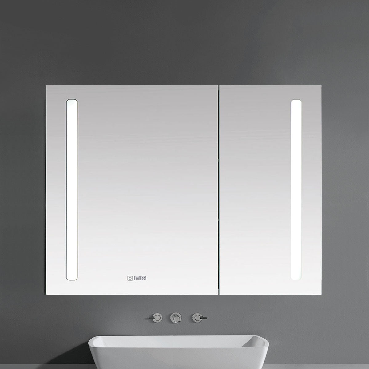 24" LED Aluminum Medicine Cabinet (Surface Mount/Recessed)