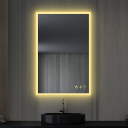 Beta 24″x36″ LED Mirror with Frosted Sides