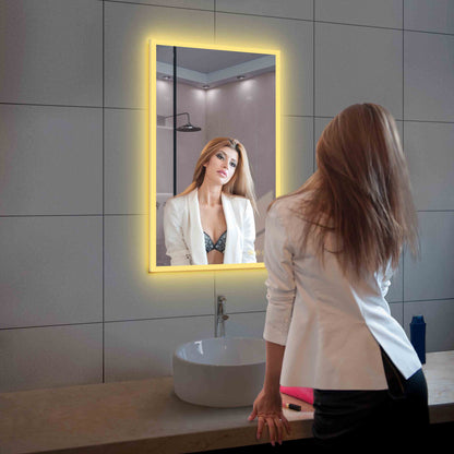 Beta 24″x36″ LED Mirror with Frosted Sides