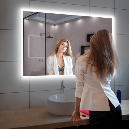 Beta 48″x30″ LED Mirror with Frosted Sides