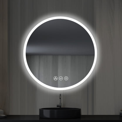 Orion 24″ Round LED Mirror with Frosted Side