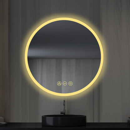 Orion 24″ Round LED Mirror with Frosted Side