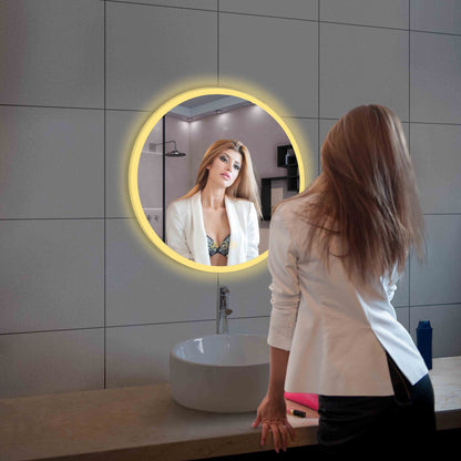 Orion 24″ Round LED Mirror with Frosted Side