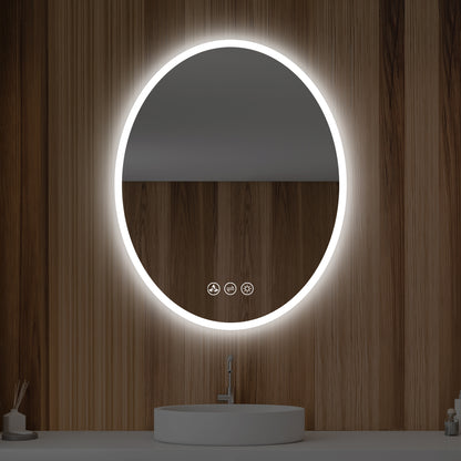 Oval 20 Inch Oval LED Mirror
