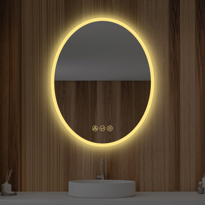 Oval 20 Inch Oval LED Mirror