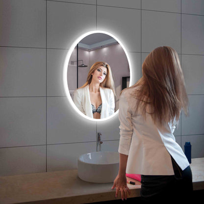Oval 20 Inch Oval LED Mirror