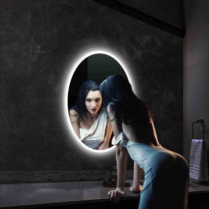 Oval 20 Inch Oval LED Mirror