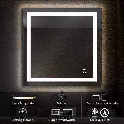 Lyra 30 x 30 Inch LED Mirror