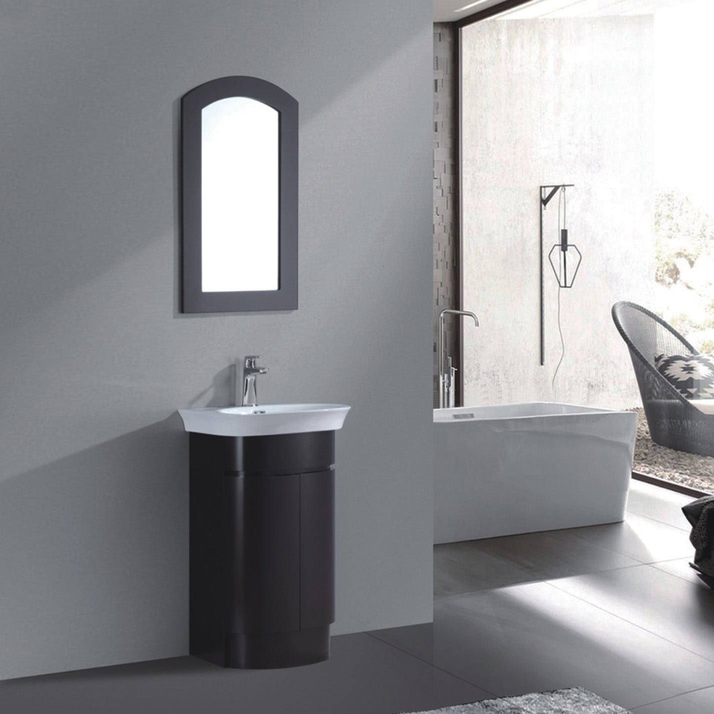 20" V9020 Series Vanity & Ceramic Sink (Espresso)