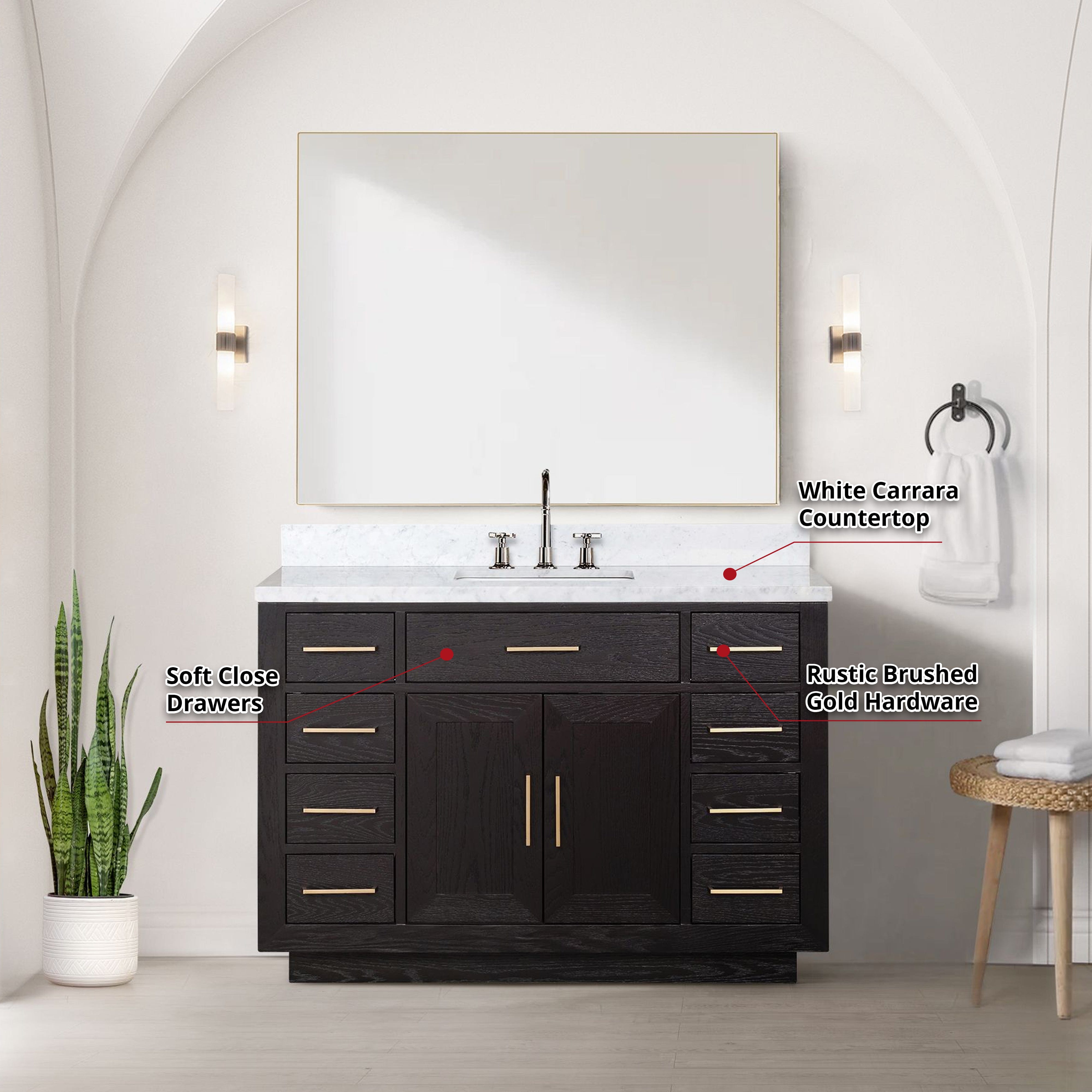 Abbey 48" x 22" Single Bath Vanity Bathroom Vanity - Shop at Home Craft Studio - 7