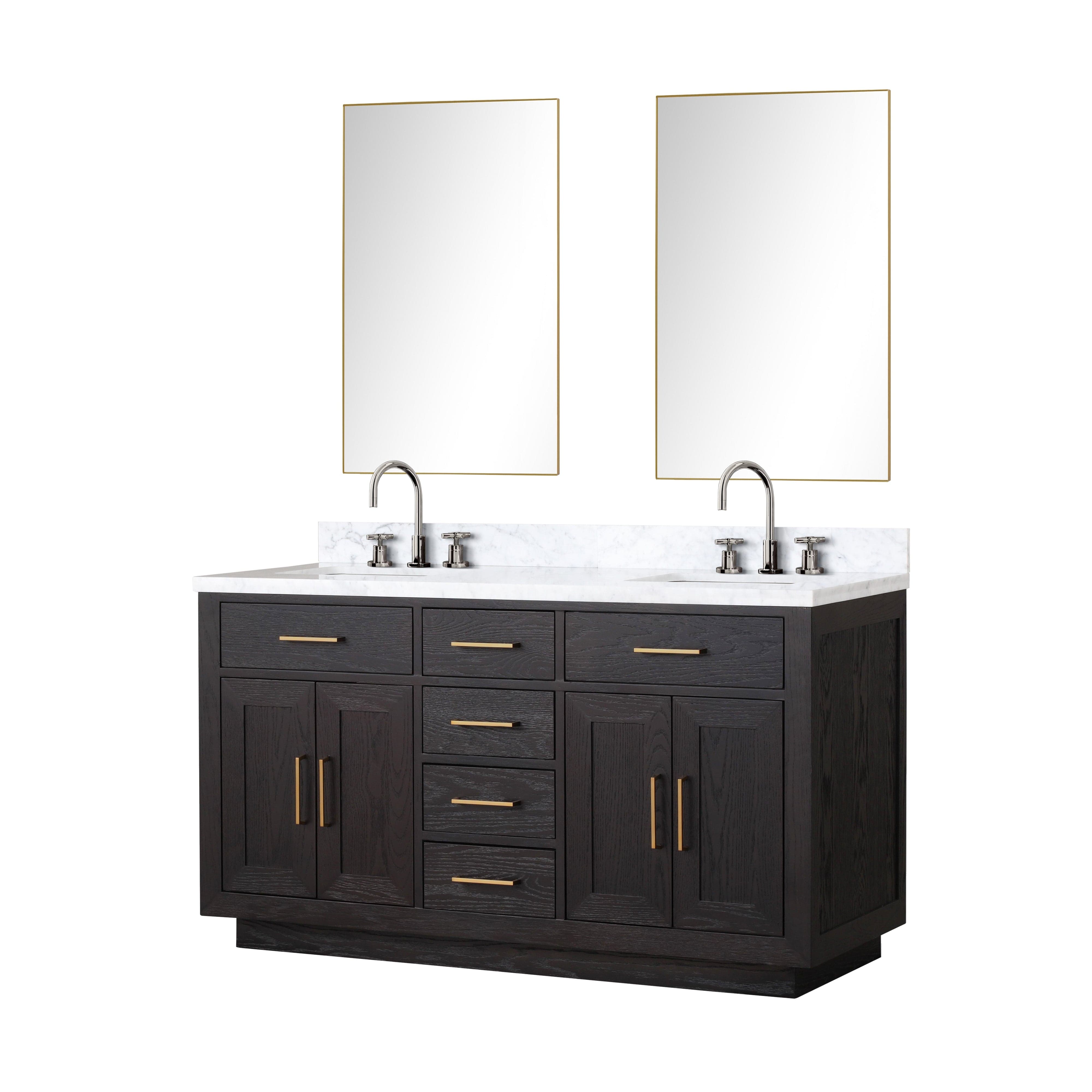 Abbey 60" x 22" Double Bath Vanity Bathroom Vanity - Shop at Home Craft Studio - 4