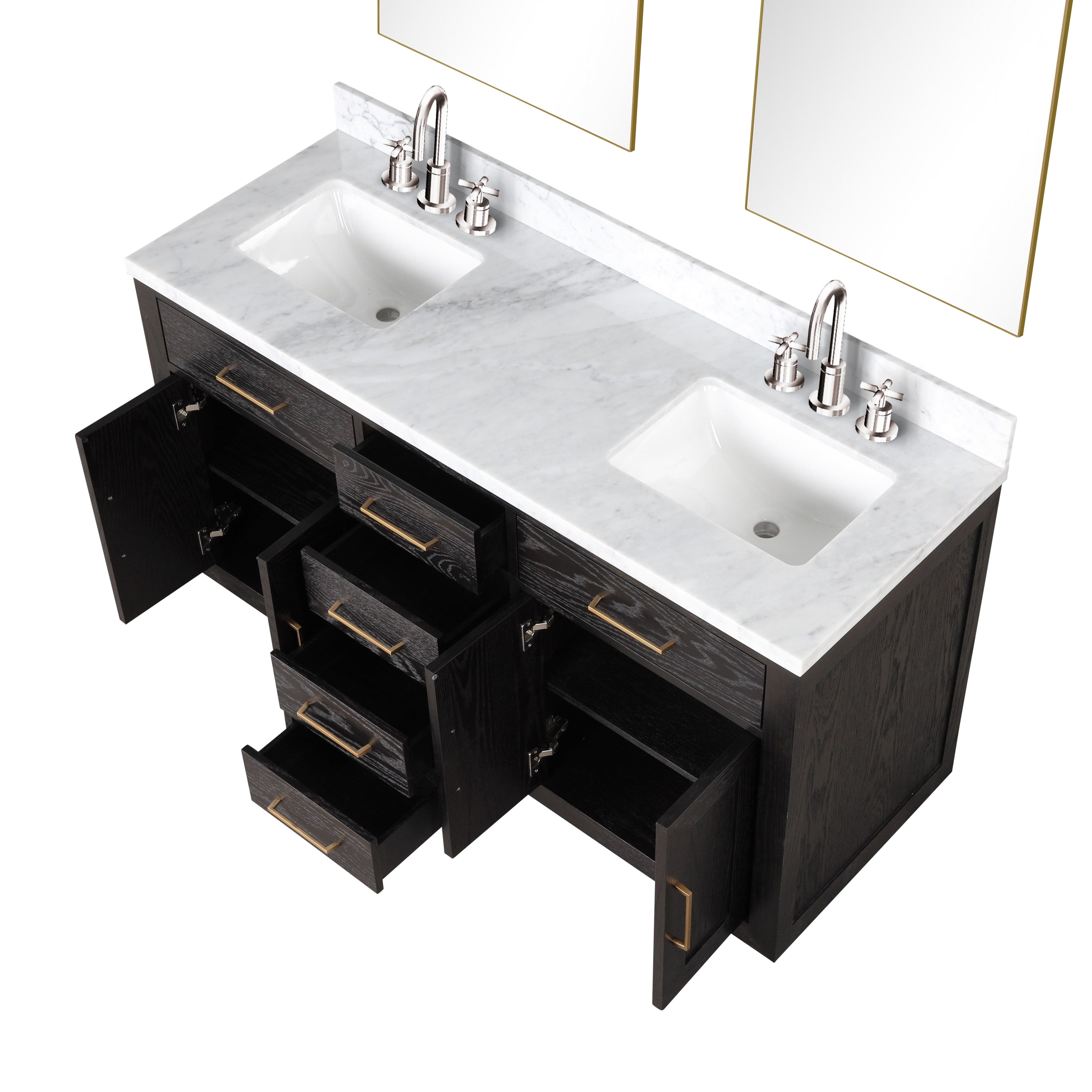 Abbey 60" x 22" Double Bath Vanity Bathroom Vanity - Shop at Home Craft Studio - 11