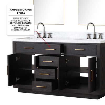 Abbey 60" x 22" Double Bath Vanity Bathroom Vanity - Shop at Home Craft Studio - 13