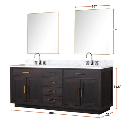 Abbey 80" x 22" Double Bath Vanity Bathroom Vanity - Shop at Home Craft Studio - 6