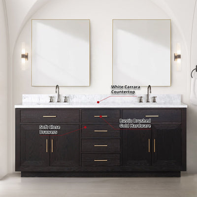 Abbey 80" x 22" Double Bath Vanity Bathroom Vanity - Shop at Home Craft Studio - 7