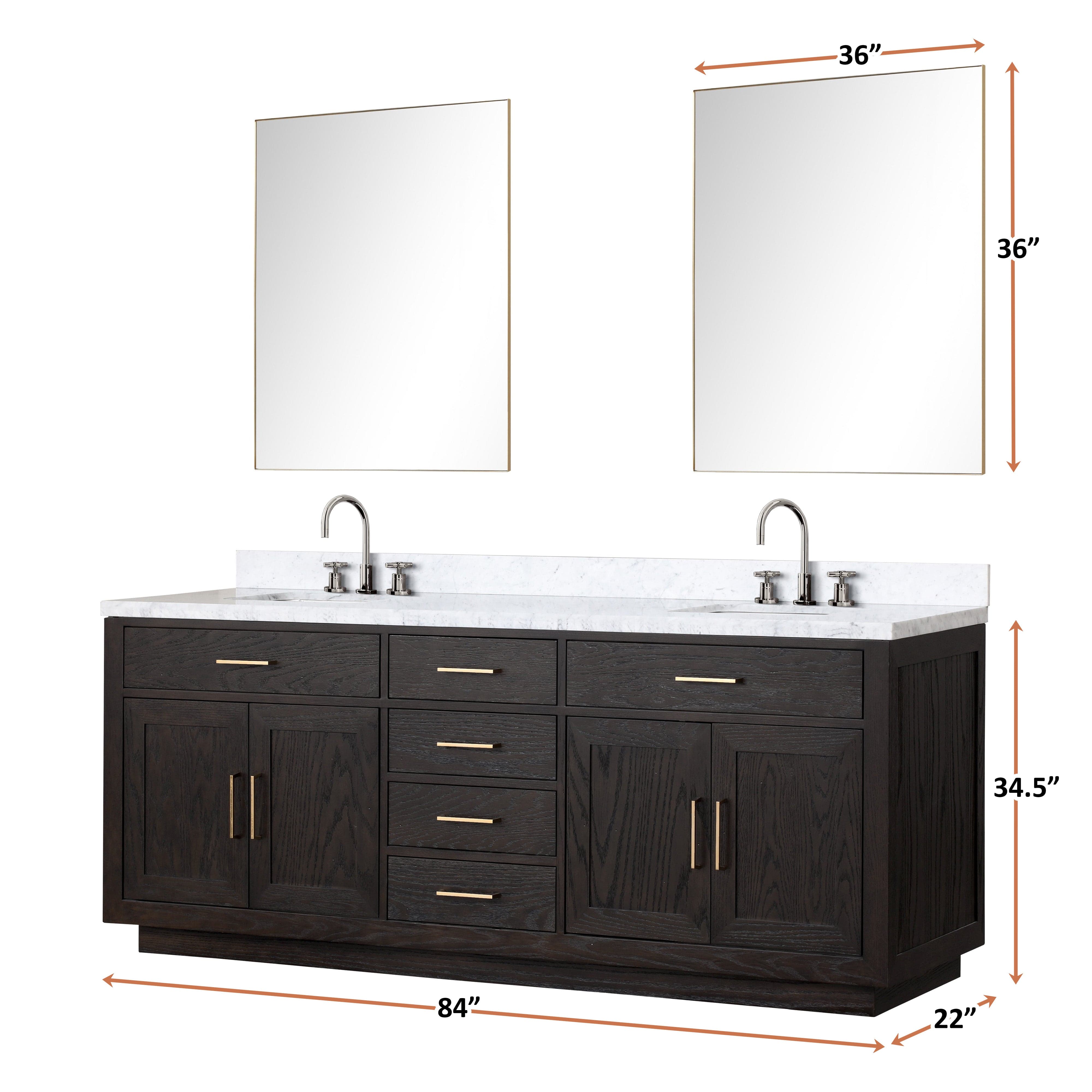 Abbey 84" x 22" Double Bath Vanity Bathroom Vanity - Shop at Home Craft Studio - 6