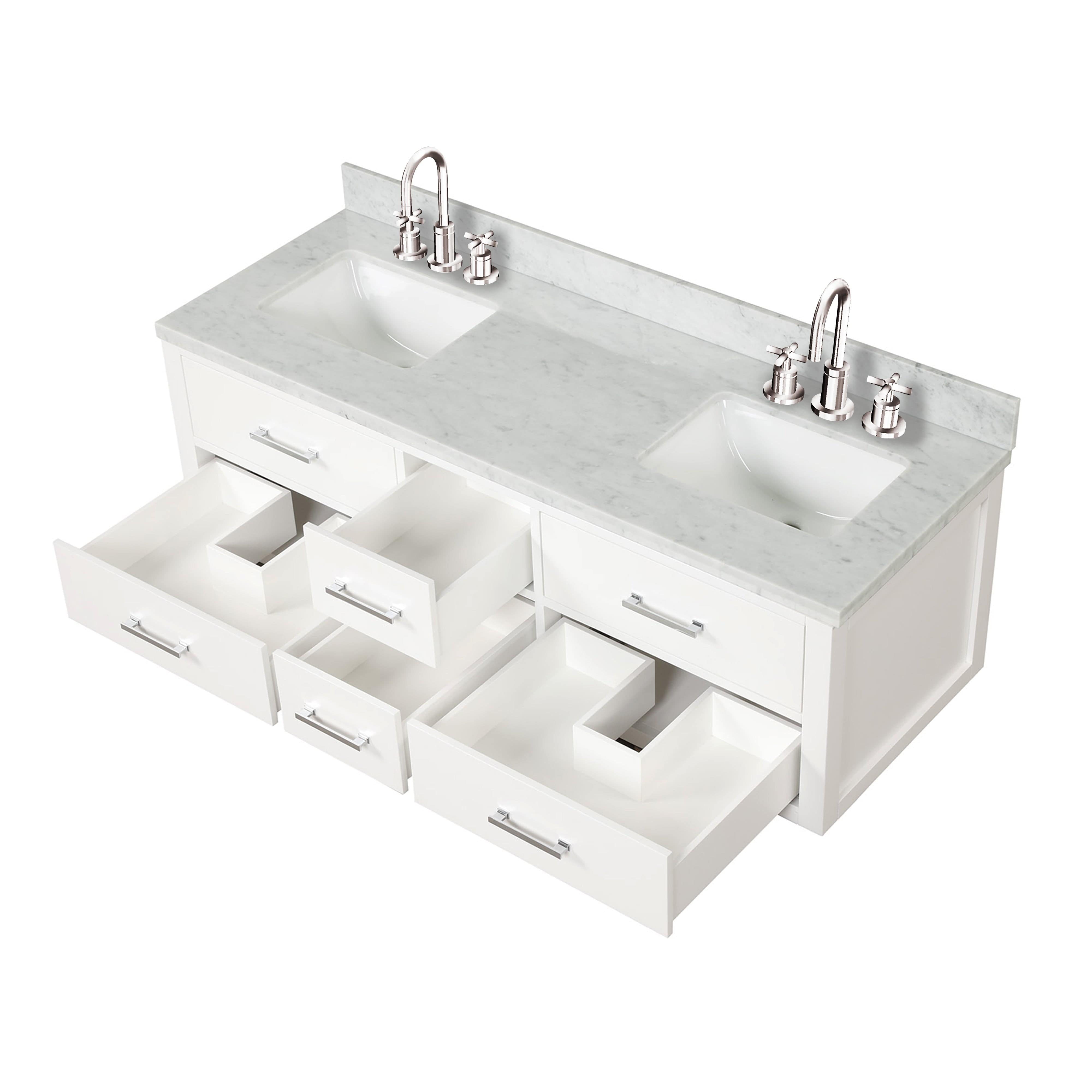 Castor 60" x 22"Double Bath Vanity Bathroom Vanity - Shop at Home Craft Studio - 12