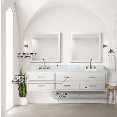 Castor 80" x 22" Double Bath Vanity Bathroom Vanity - Shop at Home Craft Studio - 12
