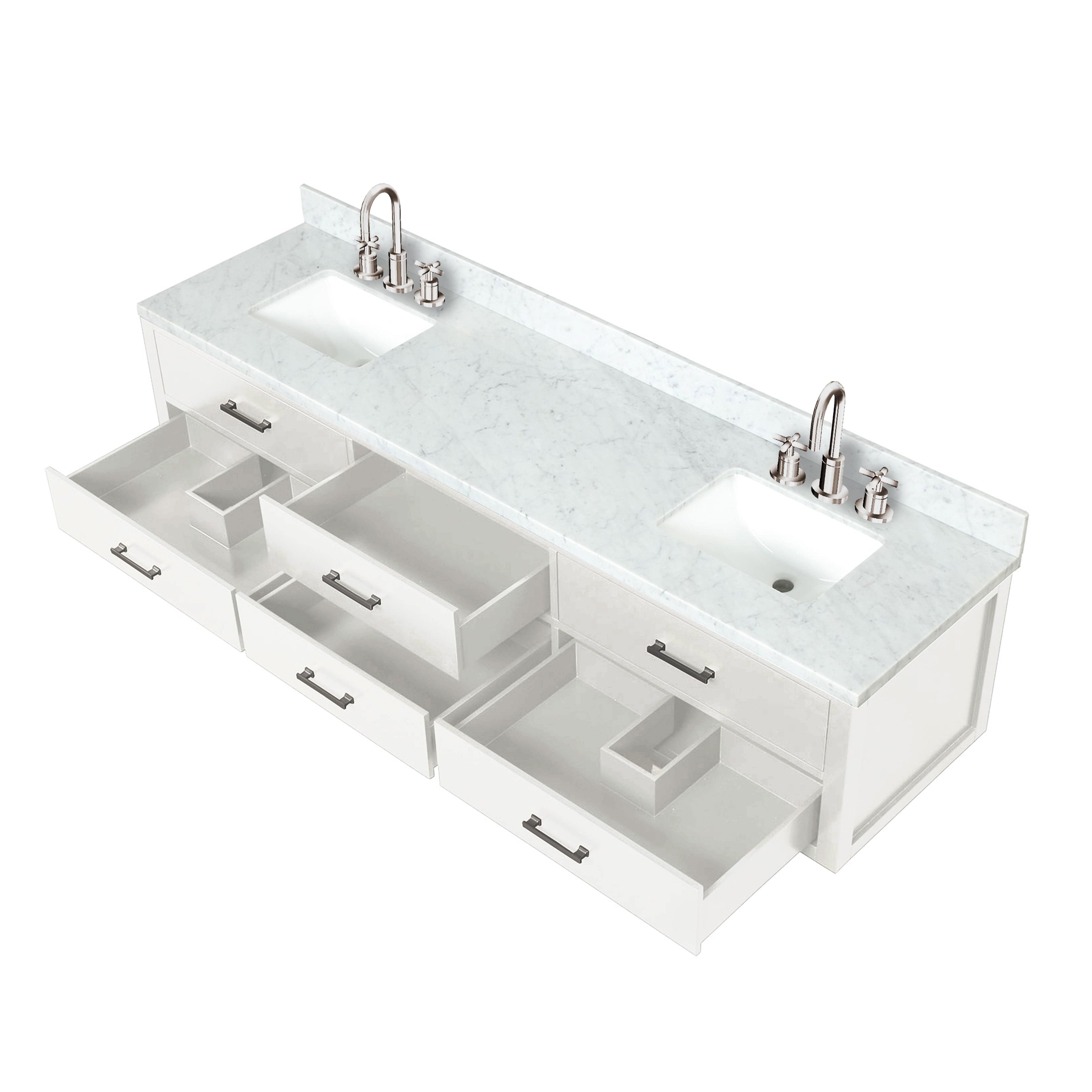 Castor 84" x 22" Double Bath Vanity Bathroom Vanity - Shop at Home Craft Studio - 10