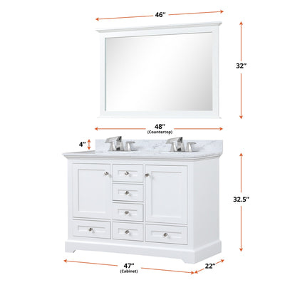 Dukes 48" x 22" Double Bath Vanity Bathroom Vanity - Shop at Home Craft Studio - 4