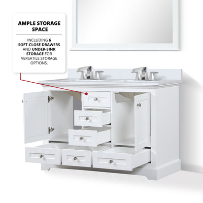 Dukes 48" x 22" Double Bath Vanity Bathroom Vanity - Shop at Home Craft Studio - 9