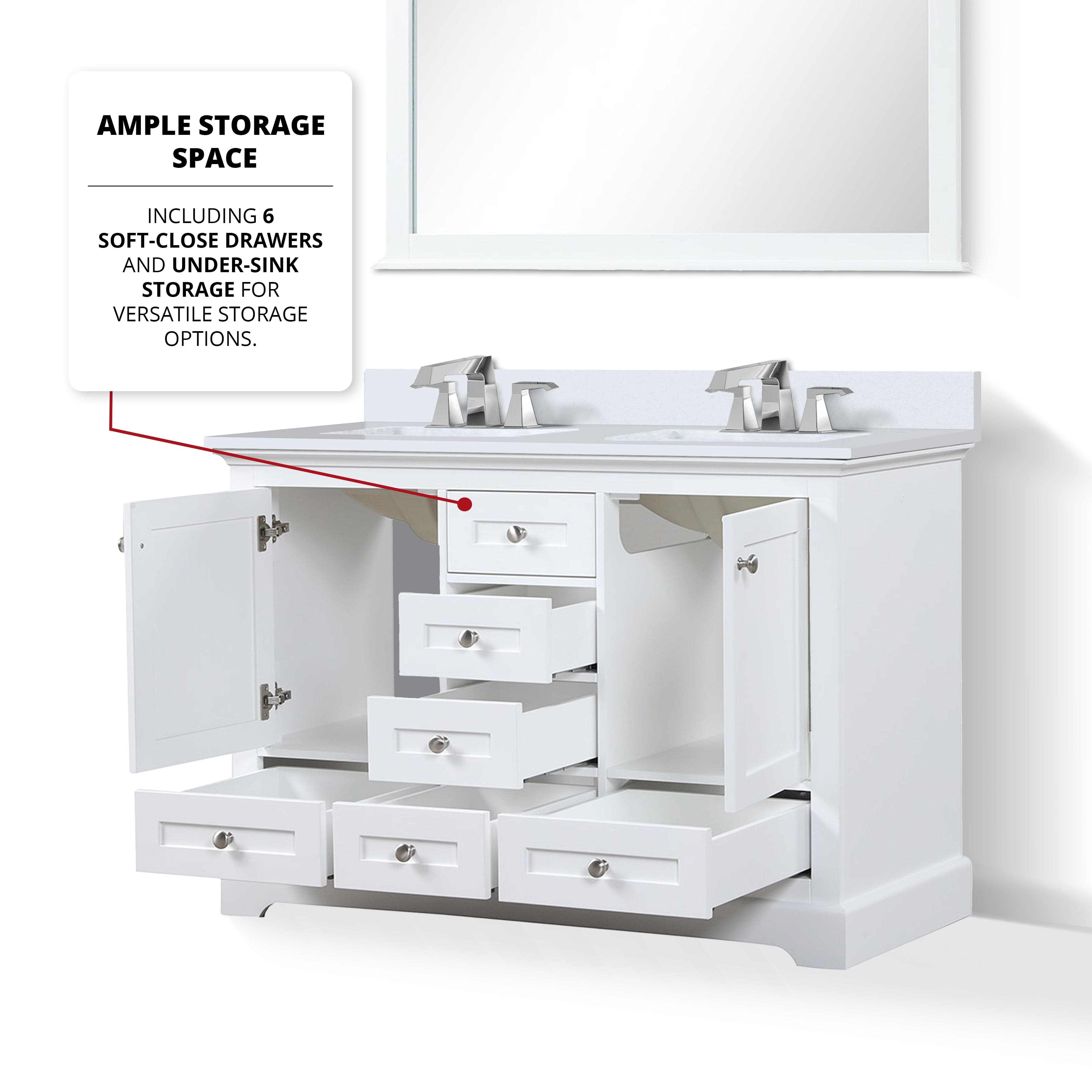 Dukes 48" x 22" Double Bath Vanity Bathroom Vanity - Shop at Home Craft Studio - 9