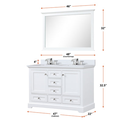 Dukes 48" x 22" Double Bath Vanity Bathroom Vanity - Shop at Home Craft Studio - 10