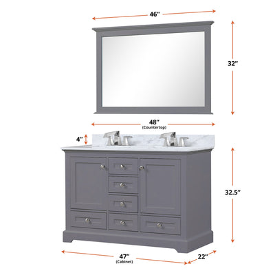 Dukes 48" x 22" Double Bath Vanity Bathroom Vanity - Shop at Home Craft Studio - 14