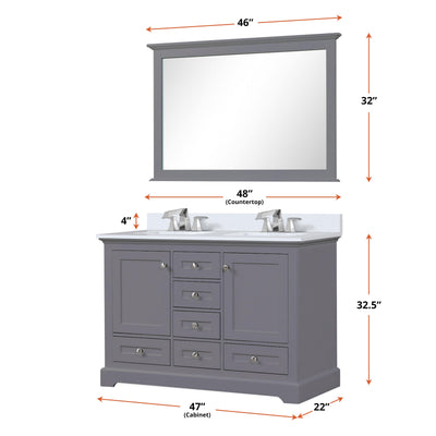 Dukes 48" x 22" Double Bath Vanity Bathroom Vanity - Shop at Home Craft Studio - 19