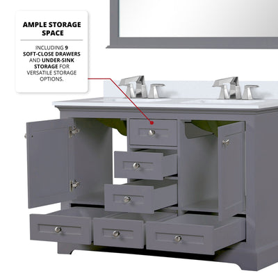 Dukes 48" x 22" Double Bath Vanity Bathroom Vanity - Shop at Home Craft Studio - 20