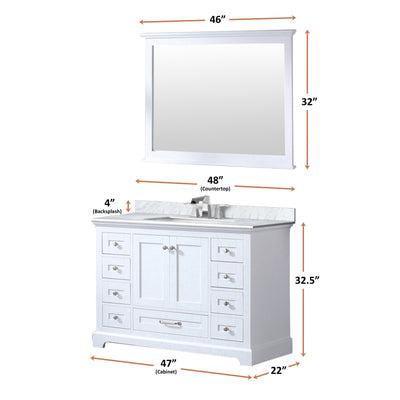 Dukes 48" x 22" Single Bath Vanity Bathroom Vanity - Shop at Home Craft Studio - 6