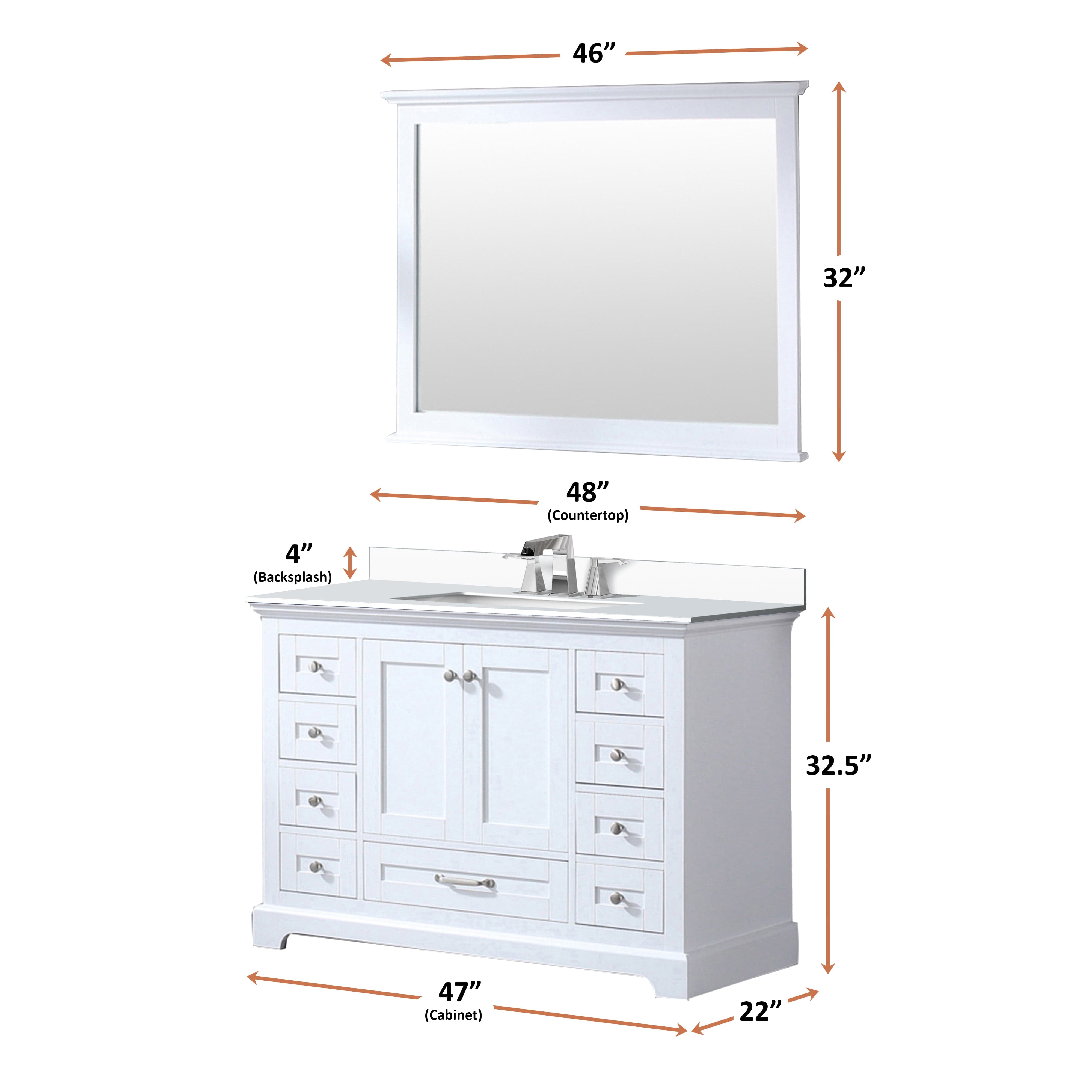 Dukes 48" x 22" Single Bath Vanity Bathroom Vanity - Shop at Home Craft Studio - 13