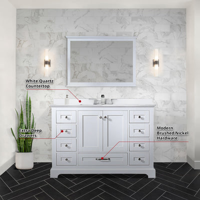 Dukes 48" x 22" Single Bath Vanity Bathroom Vanity - Shop at Home Craft Studio - 14