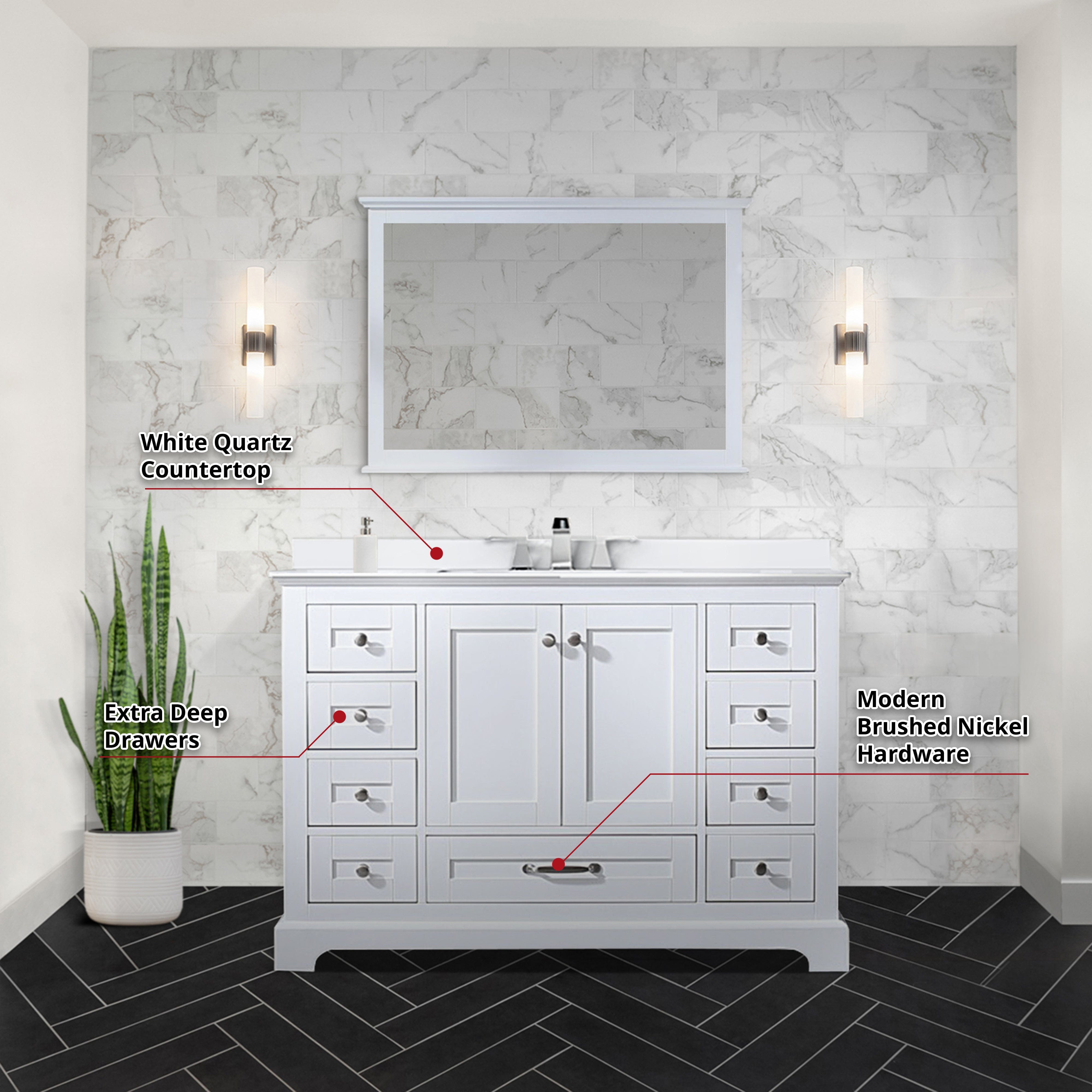 Dukes 48" x 22" Single Bath Vanity Bathroom Vanity - Shop at Home Craft Studio - 14