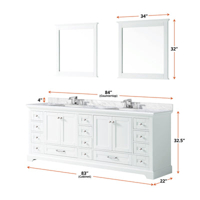 Dukes 84" x 22" Double Bath Vanity Bathroom Vanity - Shop at Home Craft Studio - 7