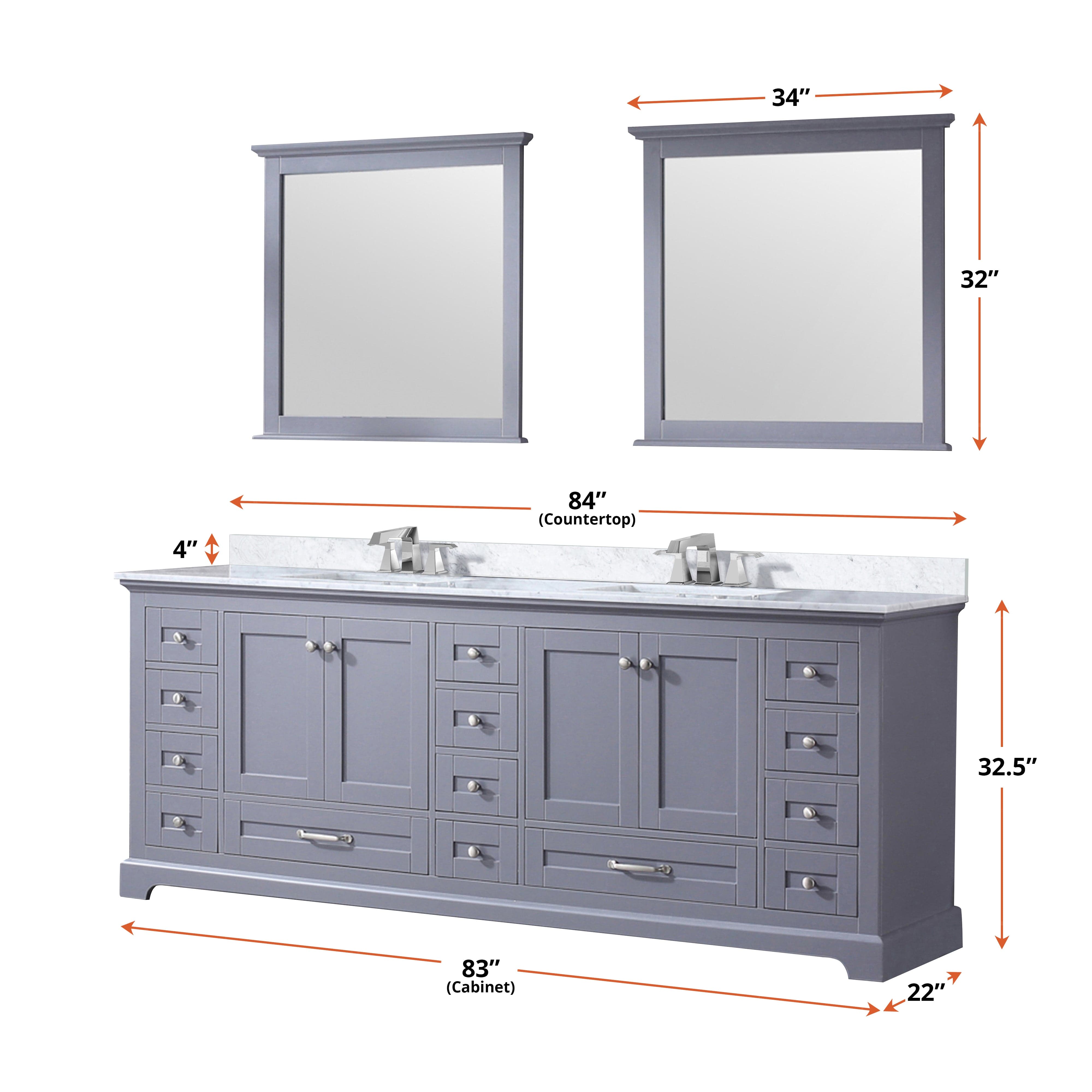 Dukes 84" x 22" Double Bath Vanity Bathroom Vanity - Shop at Home Craft Studio - 20