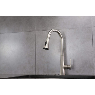Furio Brass Kitchen Faucet w/ Pull Out Sprayer Faucet - Shop at Home Craft Studio - 3