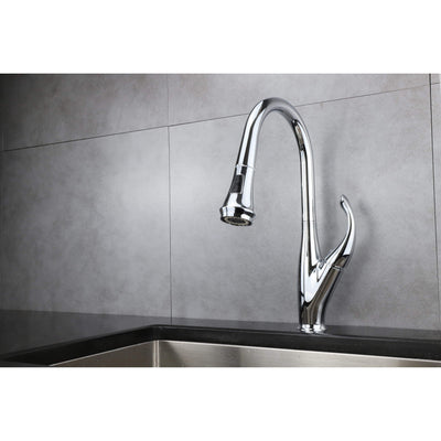 Garbatella Brass Kitchen Faucet w/ Pull Out Sprayer Faucet - Shop at Home Craft Studio - 2
