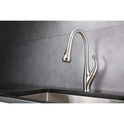 Garbatella Brass Kitchen Faucet w/ Pull Out Sprayer Faucet - Shop at Home Craft Studio - 3