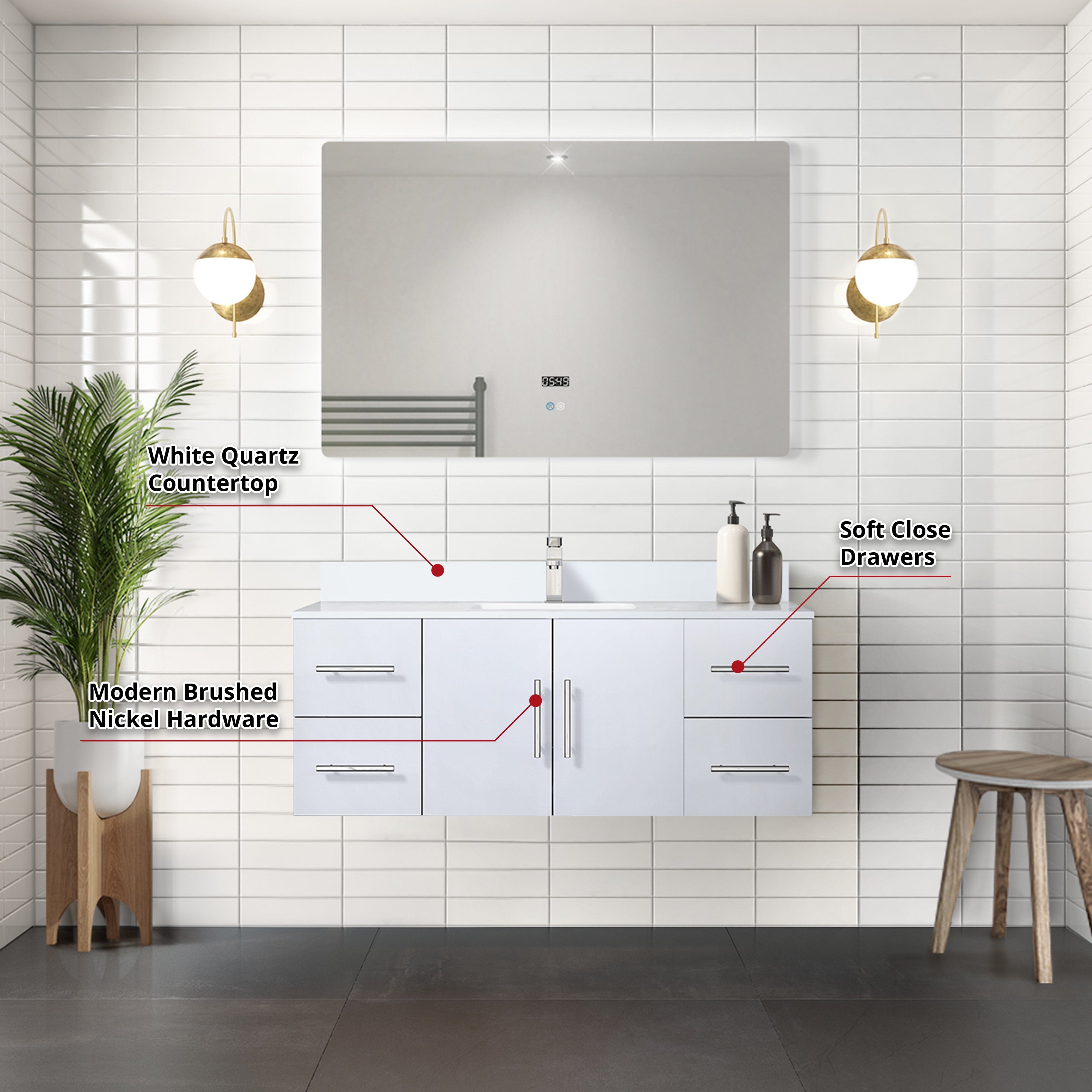 Geneva  48" x 22" Bath Vanity Bathroom Vanity - Shop at Home Craft Studio - 4