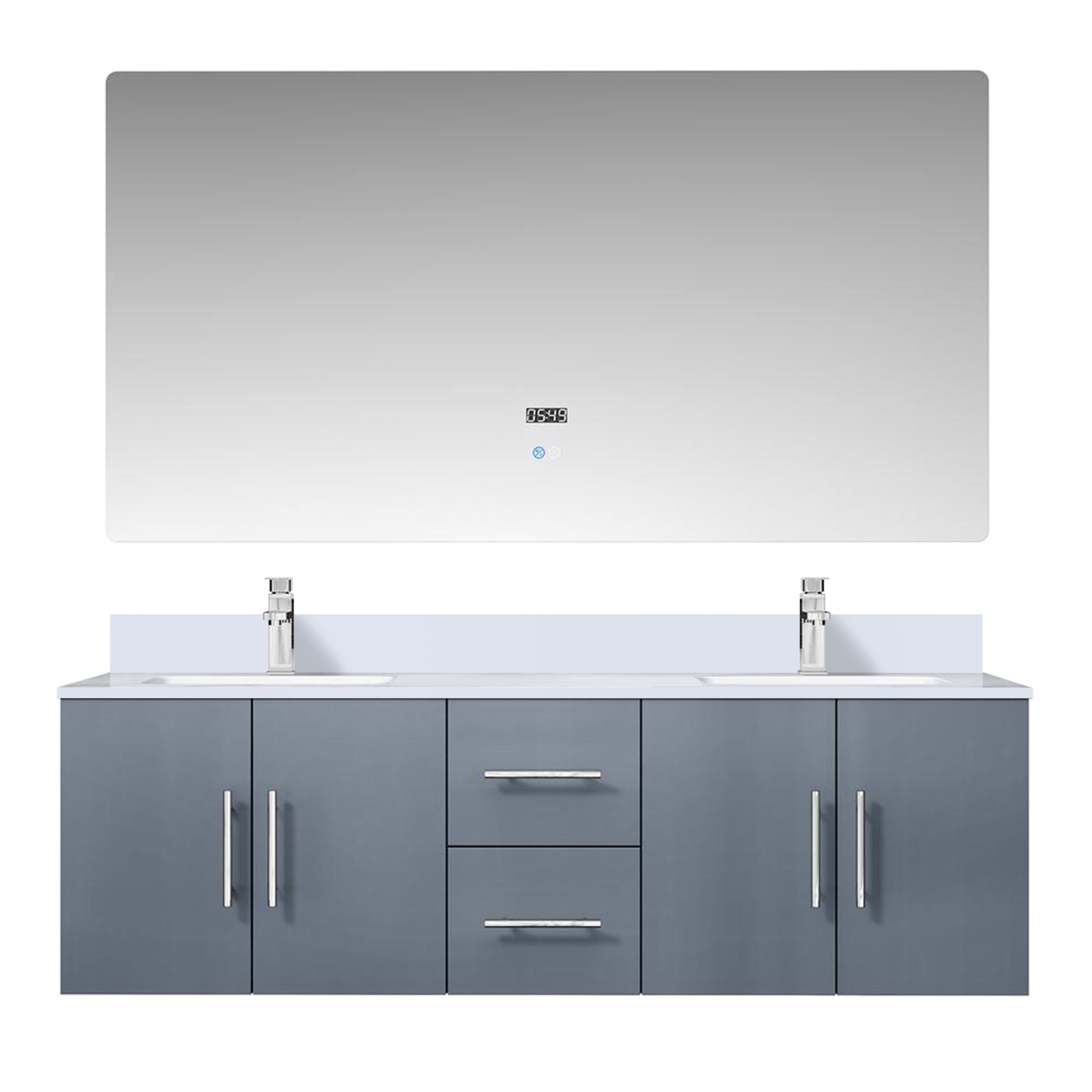 Geneva  60" x 22" Double Bath Vanity  - Shop at Home Craft Studio - 16
