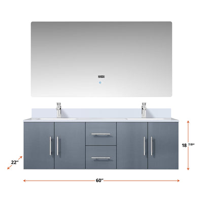 Geneva  60" x 22" Double Bath Vanity  - Shop at Home Craft Studio - 17