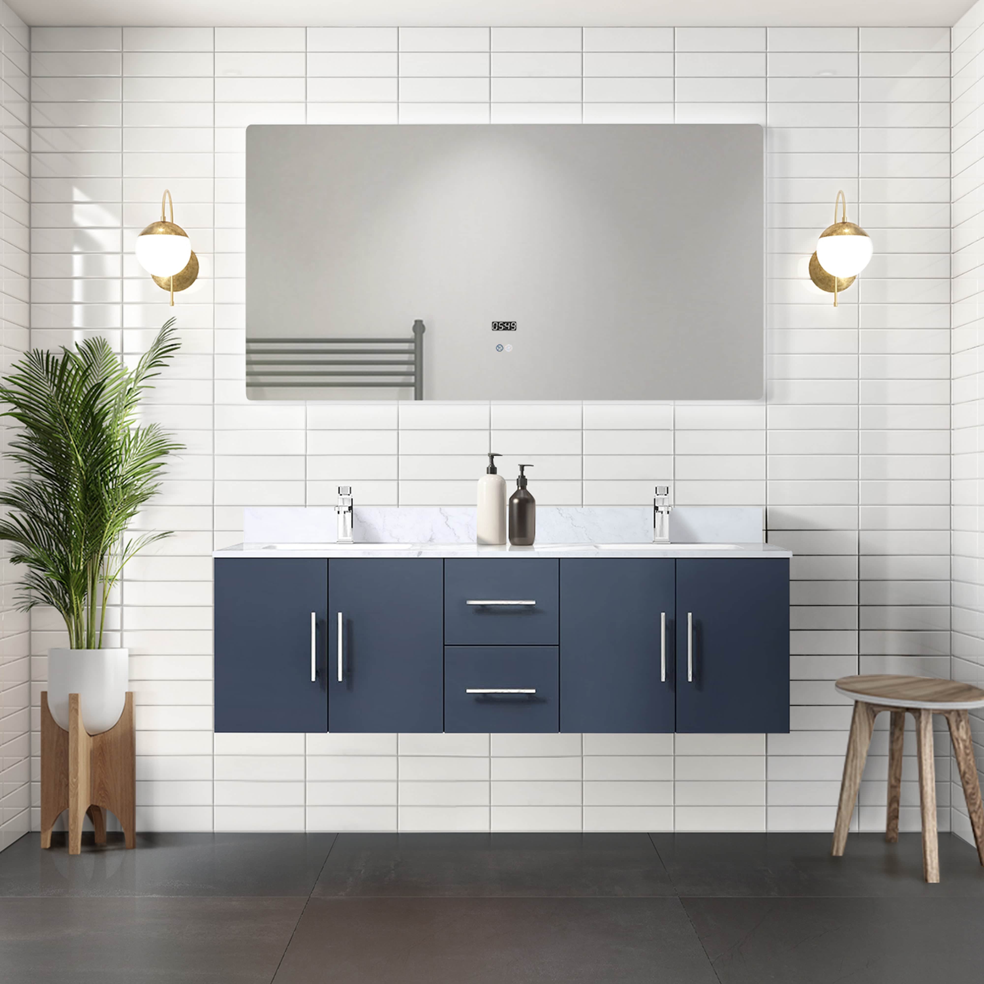 Geneva  60" x 22" Double Bath Vanity  - Shop at Home Craft Studio - 19