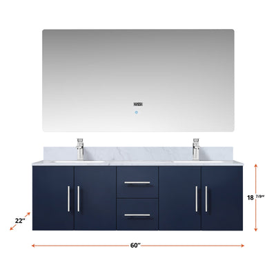 Geneva  60" x 22" Double Bath Vanity  - Shop at Home Craft Studio - 21