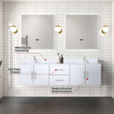 Geneva  72" x 22" Double Bath Vanity  - Shop at Home Craft Studio - 8