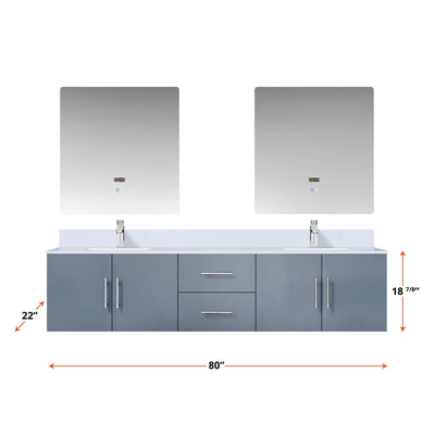 Geneva  80" x 22" Double Bath Vanity Bathroom Vanity - Shop at Home Craft Studio - 16