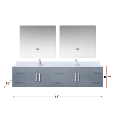 Geneva  84" x 22" Double Bath Vanity Bathroom Vanity - Shop at Home Craft Studio - 14
