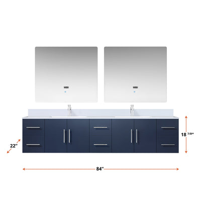Geneva  84" x 22" Double Bath Vanity Bathroom Vanity - Shop at Home Craft Studio - 22