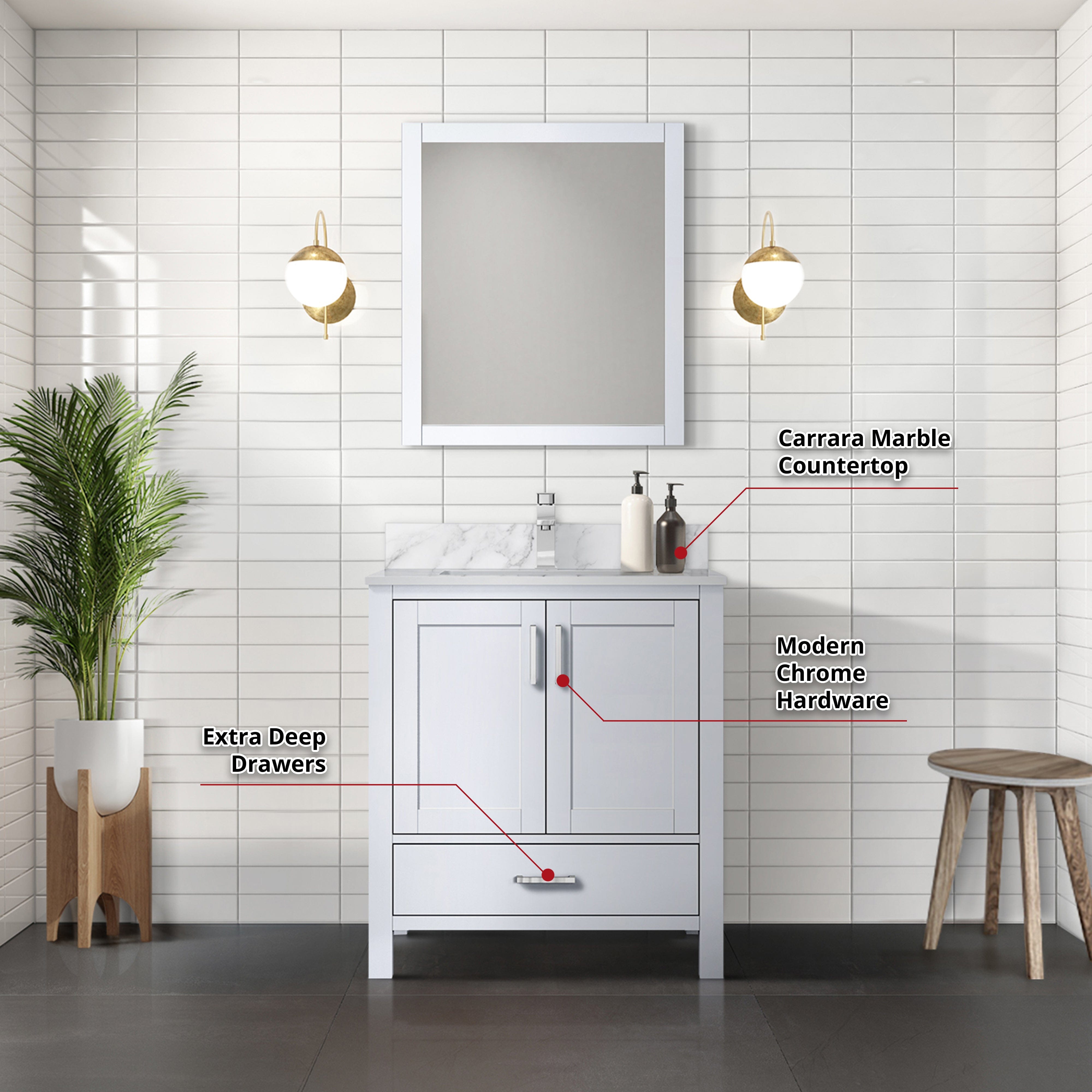 Jacques 30" x 22" Bath Vanity Bathroom Vanity - Shop at Home Craft Studio - 9