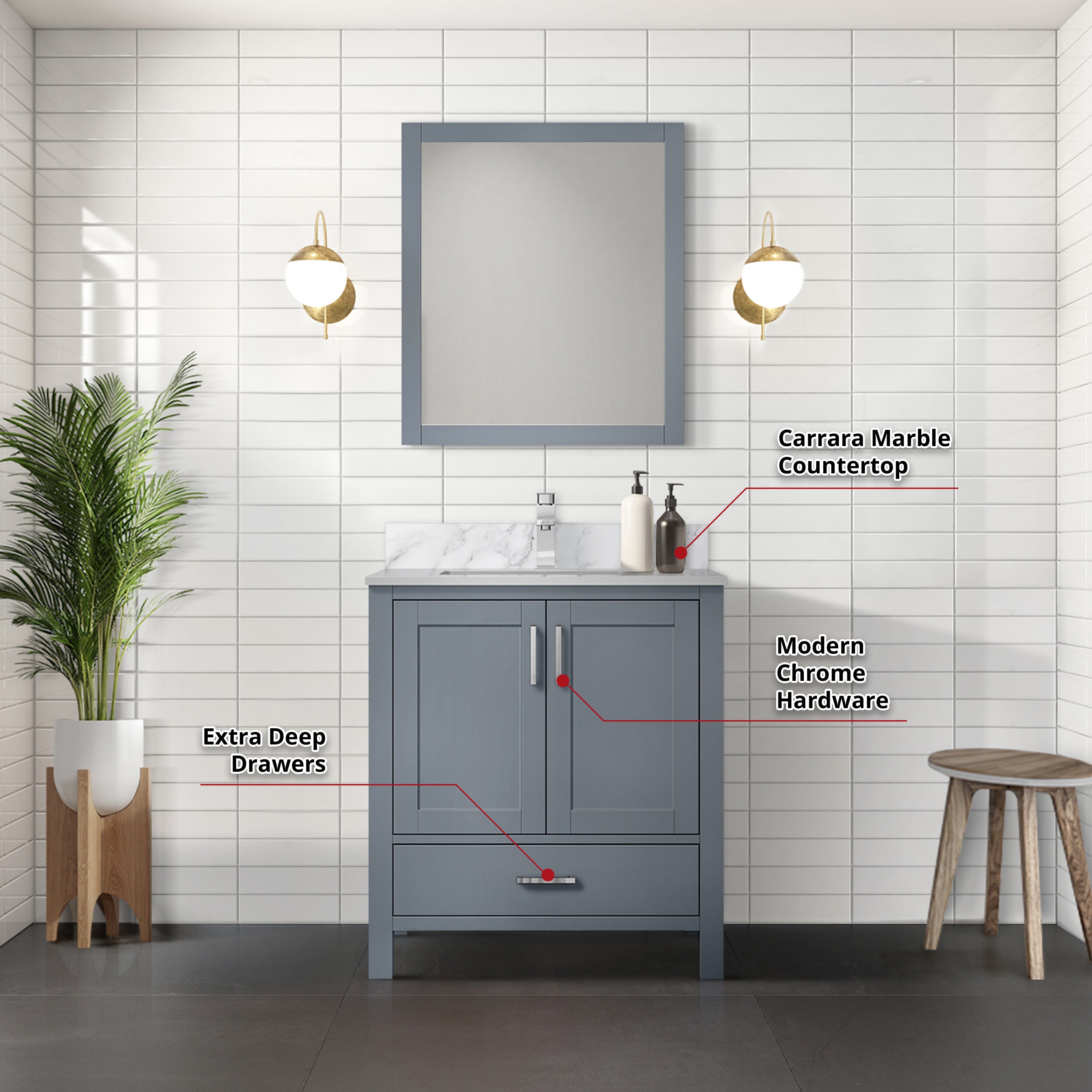 Jacques 30" x 22" Bath Vanity Bathroom Vanity - Shop at Home Craft Studio - 16